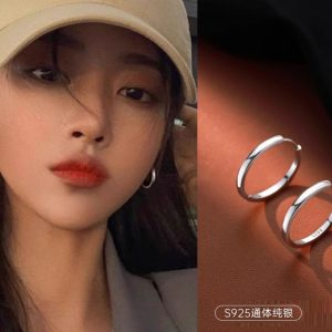 Minimalist Small Hoop Earrings for Women, S925 Sterling Silver Design, Elegant Ear Clips Jewelry