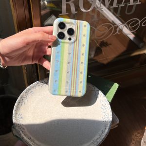 Minimalist Summer Phone Case for iPhone 16 Pro Max - Refreshing INS Style Qingmei Shabing Design