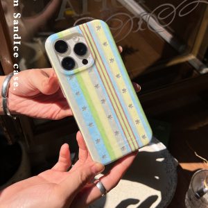 Minimalist Summer Phone Case for iPhone 16 Pro Max - Refreshing INS Style Qingmei Shabing Design