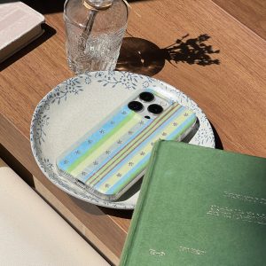 Minimalist Summer Phone Case for iPhone 16 Pro Max - Refreshing INS Style Qingmei Shabing Design