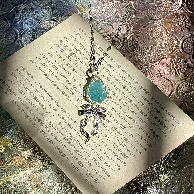 Multi-Color Crystal Macrame Necklace - Minimalist Raw Stone Pendant Chain, High-End Feel, Boho Chic Style
