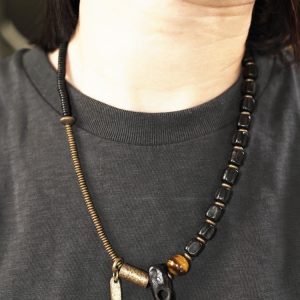 Multi-Layer Retro Black Sandalwood Bracelet for Men and Women - Unique Non-Fish Design, Trendy Personality Jewelry