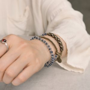 Multi-Layer Sugar Heart Agate Bracelet for Women - Versatile Retro Artistic Design, Non-Fish Home Personality Jewelry