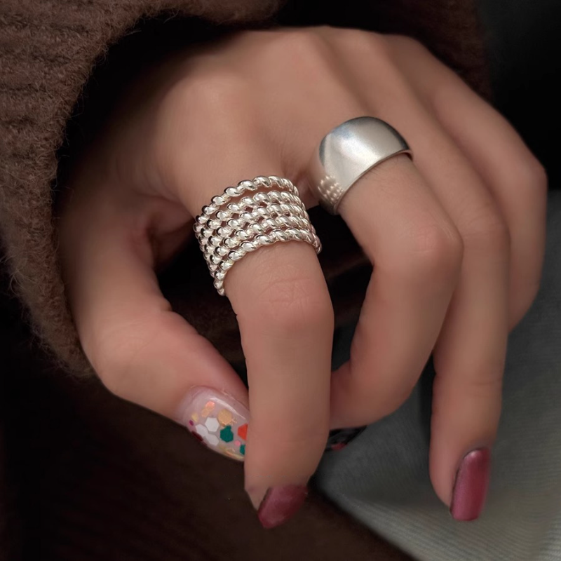 Multi-Layer Twisted Open Ring for Women - High-End Minimalist Design, Versatile Casual Style, 2025 Trend