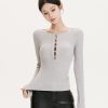 Multi-Wear French Knitted Long Sleeve Off-Shoulder Top - Slim Fit Sexy Style for Hot Girls, Y2K Fashion Essential