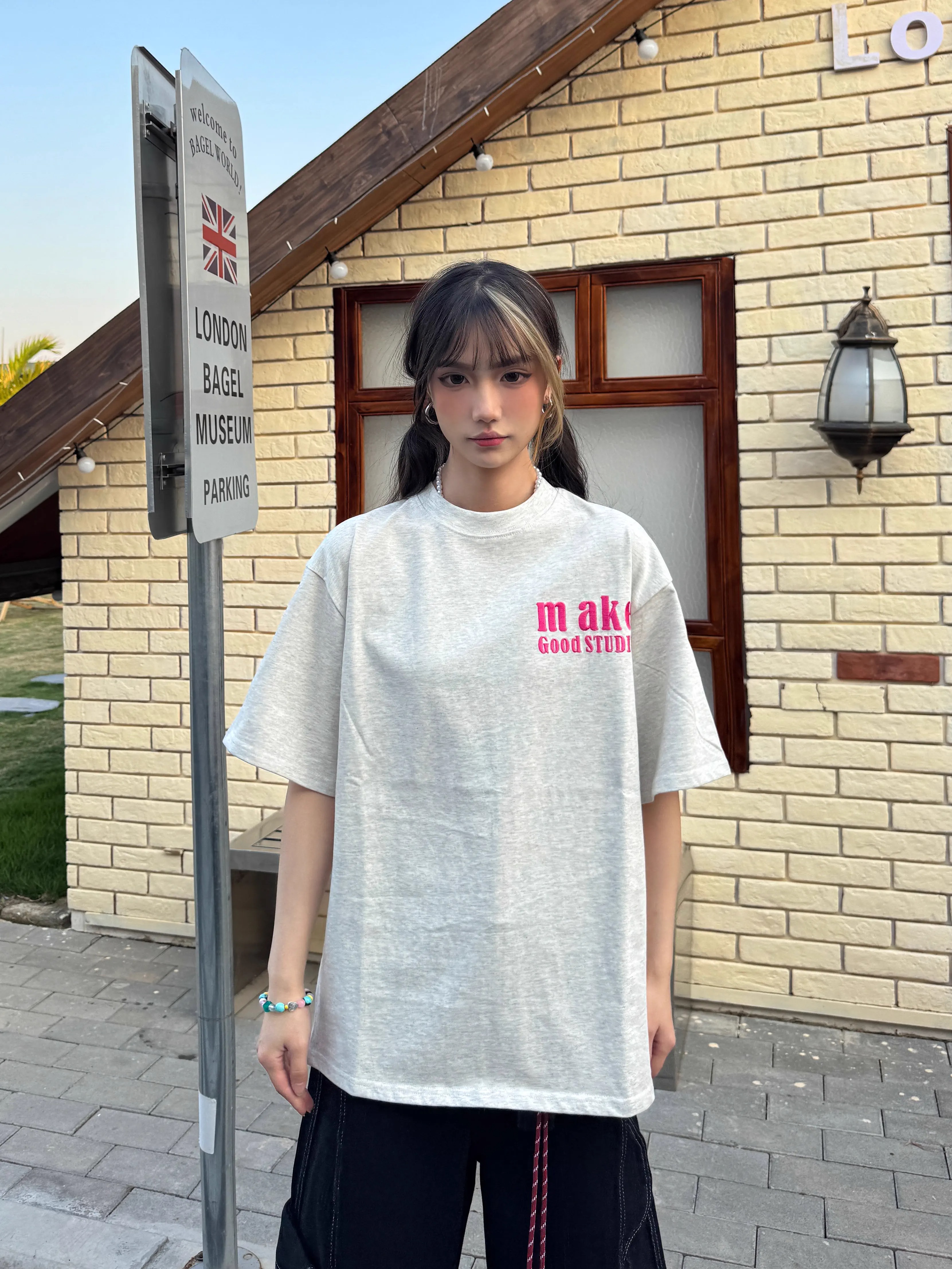 National Trend Embroidered Letter Short Sleeve Unisex Couple Heavyweight T-Shirt - Casual Summer Versatile Fashion