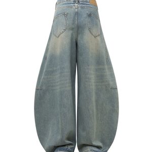 Natural Vintage American Retro Curved Blade Summer Jeans - Thin Casual Machete Pants for a Stylish 90s Look