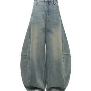 Natural Vintage American Retro Curved Blade Summer Jeans - Thin Casual Machete Pants for a Stylish 90s Look