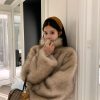 New Moon Goddess Faux Finnish Fox Fur Coat - Chic Outerwear for 90s Y2K Inspired Fashion