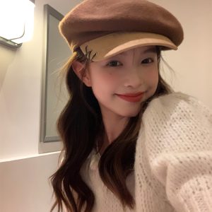 Octagonal Woolen Duckbill Beret Hat for Women - Brimmed Painter's Style, New 2023 Fashion, Trendy and Chic Accessory
