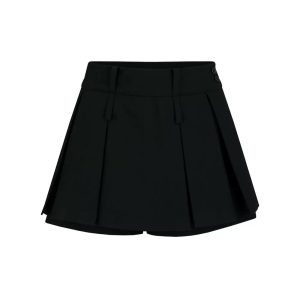 Off-Shoulder Spliced Two-Piece Wool Knit Dress Pants Set - Stylish Sweater Look for Y2K and 90s Fashion Enthusiasts