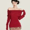 One-Shoulder Knitted Sweater for Women, Sexy Off-Shoulder Long Sleeve Top, Winter Lazy Style, Cozy Knit Fashion