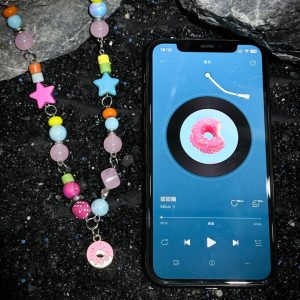 Original Design Donut Album Cover Necklace - Unique Gift, Music-Inspired Jewelry, Trendy Fashion Accessory