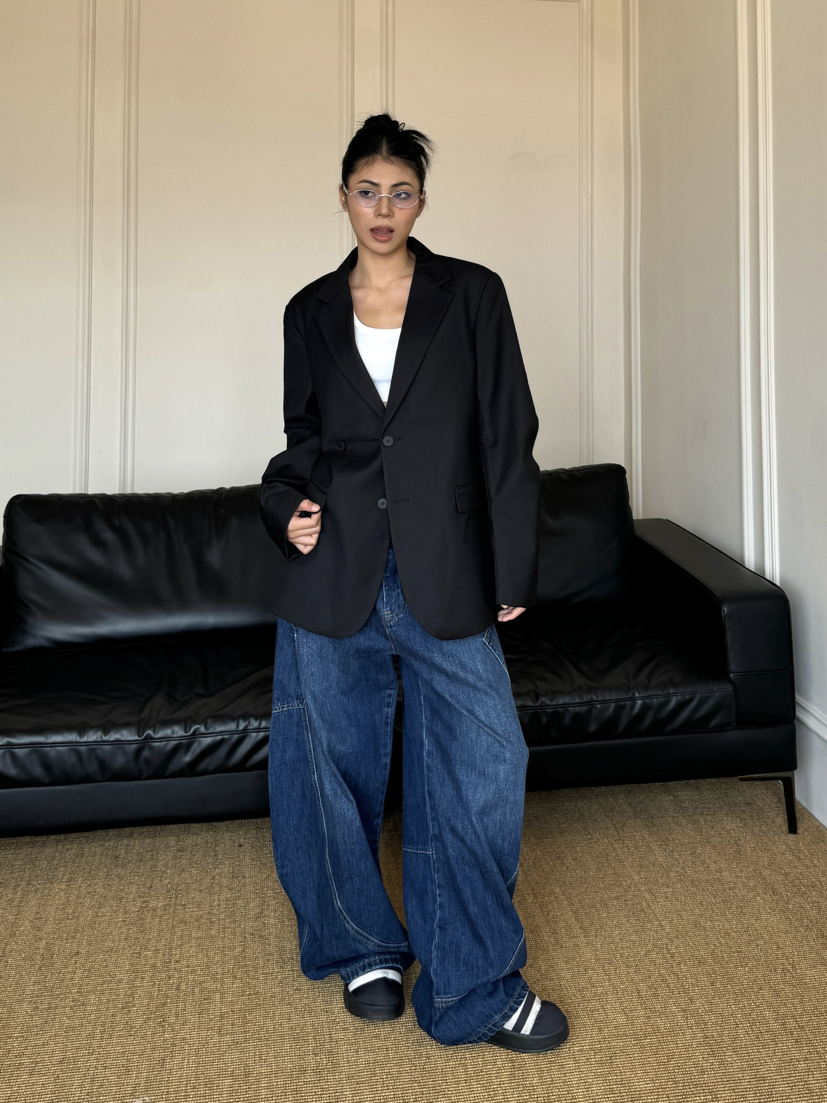 Oversized Spicy Girl Suit Jacket - High-End American Style, Loose Fit, Trendy Fashion for a Chic Look
