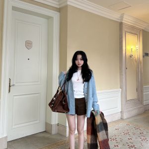 Oversized Three-Color Thick Wool Sweater | Warm Cotton Candy Winter Knitwear for Cozy Style