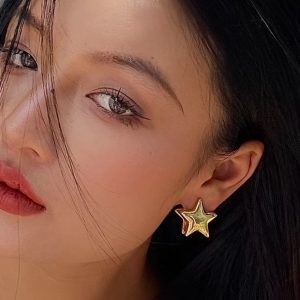 Pentagram Earrings for Women - Unique Light Luxury Niche Ear Accessories, Trendy Fashion Statement Jewelry