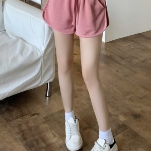Petite Sweet & Spicy Tea-Themed Summer Two-Piece Set - Casual Sports Shorts & Matching Top - Trendy Street Style for Women