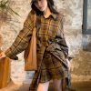 Petite Women's American Retro Striped Color-Blocking Shirt Dress, Stylish Loose-Fitting Casual Mini Dress for a Youthful Look