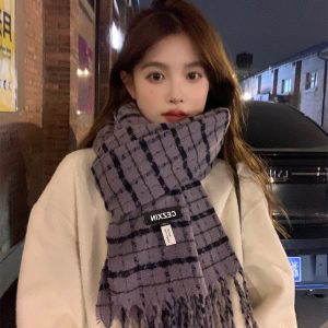 Plaid Scarf for Women - 