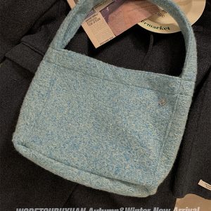 Plush Checkered Leopard Print Tote Bag - Large Capacity Shoulder Bag for 2024, Trendy Ins-Style Fashion Accessory