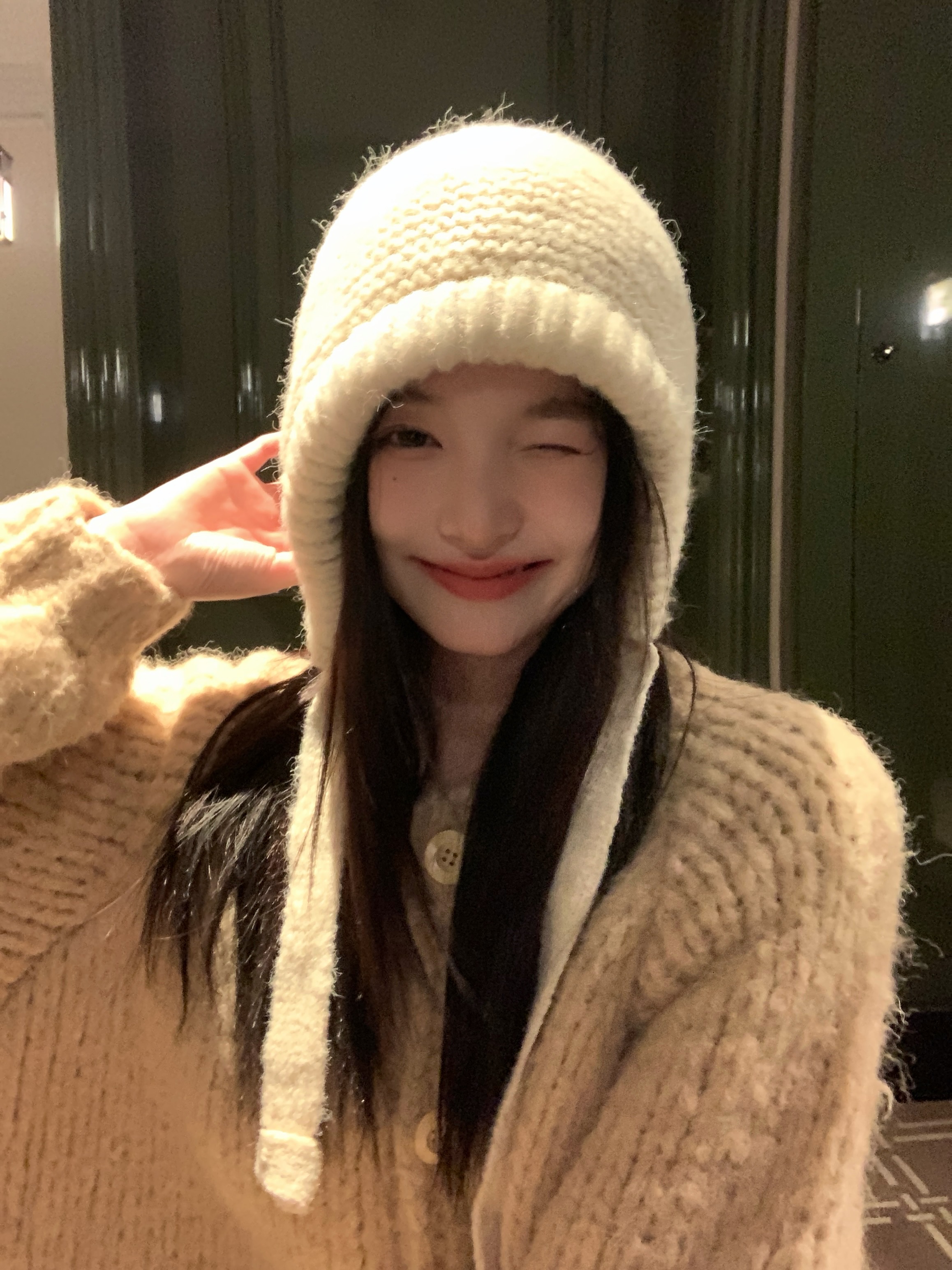 Plush Lei Feng Balaclava Hat for Women - Warm Autumn Winter Ear Protection Beanie, Cozy Headwear for Cold Weather