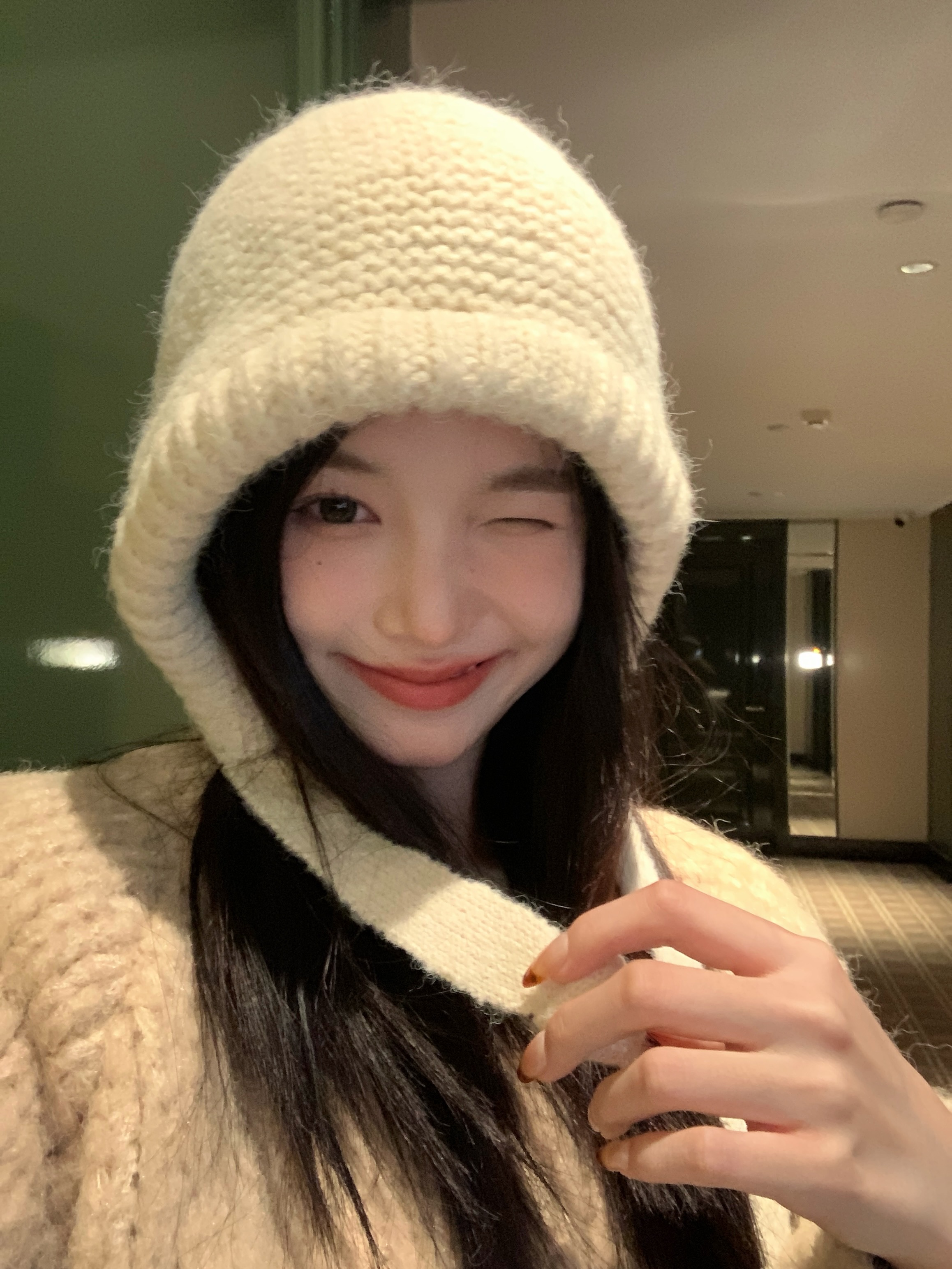 Plush Lei Feng Balaclava Hat for Women - Warm Autumn Winter Ear Protection Beanie, Cozy Headwear for Cold Weather