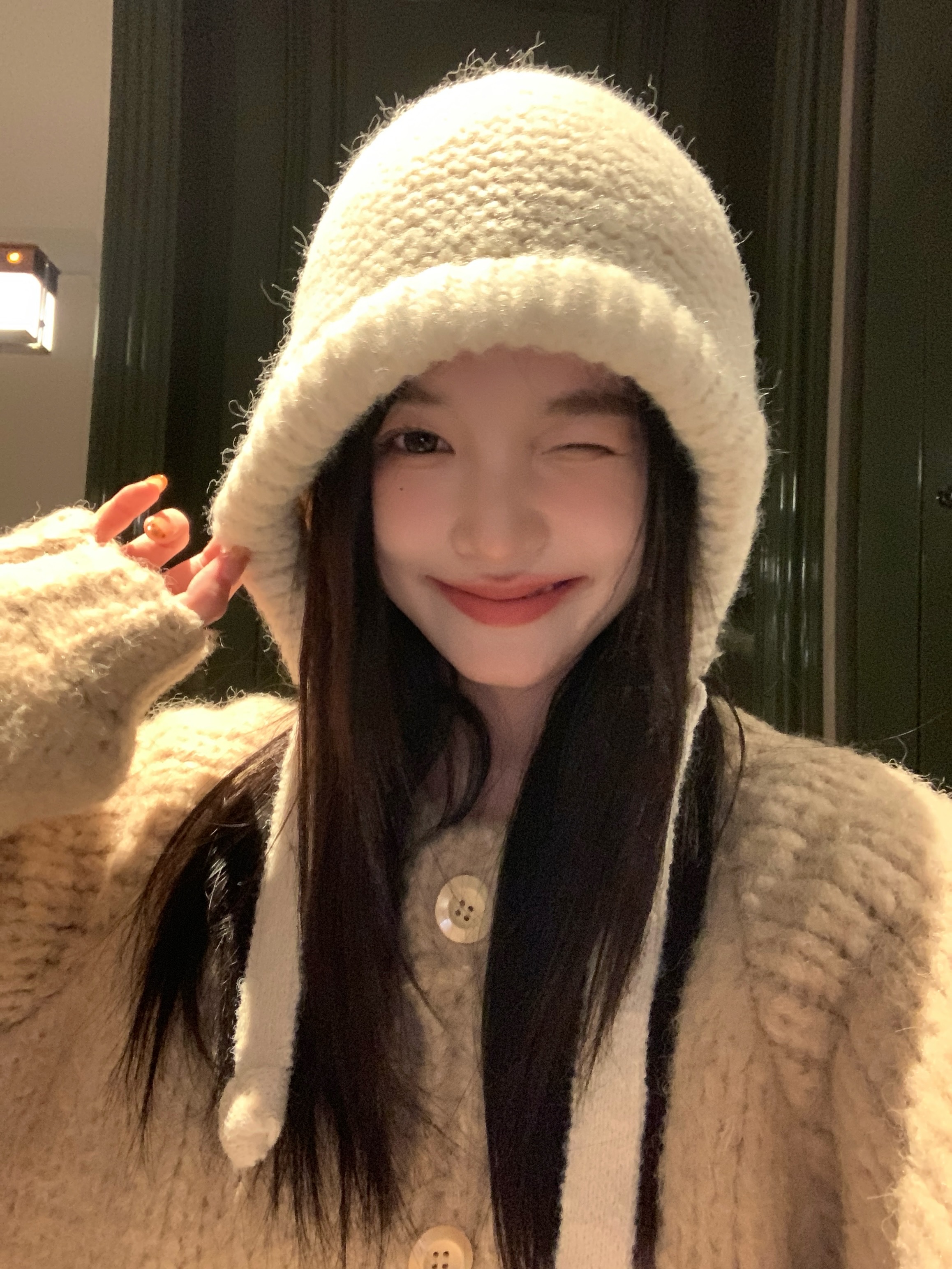 Plush Lei Feng Balaclava Hat for Women - Warm Autumn Winter Ear Protection Beanie, Cozy Headwear for Cold Weather