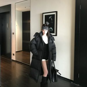 Puff Pastry Hooded Down Jacket for Women, Thickened Long/Short Style, 90% White Duck Down, Winter Fashion Essential