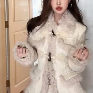 Quilted Long Sleeve Cotton Coat and Pants Set for Women - High-End Autumn Winter Outfit with Soft Fabric and Elegant Design