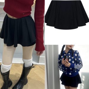 Red Long-Sleeve Knitted Top for Women - Slim Fit, 2024 Autumn/Winter Fashion Essential