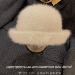 Red Plush Fisherman's Bucket Hat for Women - 2024 Autumn Winter Style, Small Face Gift, Trendy Fashion Accessory