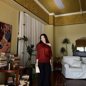 Red Rose and White Jasmine Mohair Sweater - Two-Color Floral Knit Top for a Bright and Beautiful Look, Perfect for Y2K Style