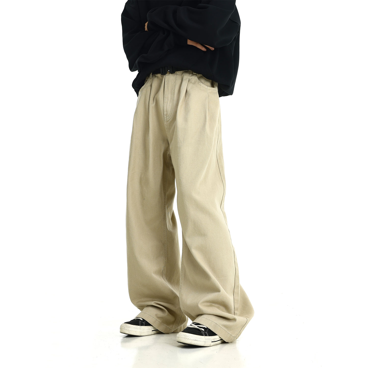 Retro American-Style Unisex Casual Pants - Trendy Loose Straight-Leg Wide-Leg Jeans for Versatile Everyday Wear