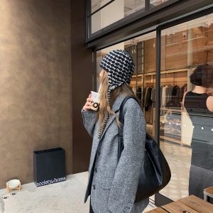 Retro Britney Harrington Suit - High-End 50% Wool Classic Loose Straight Style for Timeless Fashion