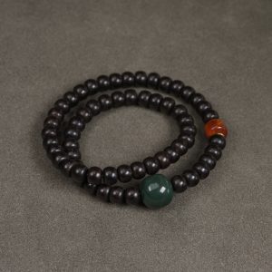 Retro Coconut Bead Bracelet for Women and Men, Versatile Double-Circle Design, Trendy Hand Accessory, Vintage-Inspired Wristband