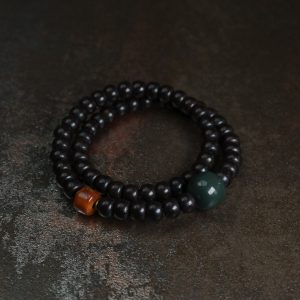 Retro Coconut Bead Bracelet for Women and Men, Versatile Double-Circle Design, Trendy Hand Accessory, Vintage-Inspired Wristband