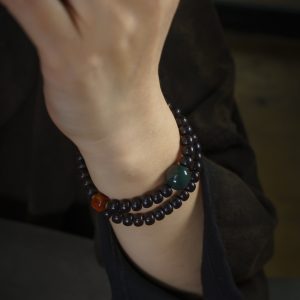 Retro Coconut Bead Bracelet for Women and Men, Versatile Double-Circle Design, Trendy Hand Accessory, Vintage-Inspired Wristband