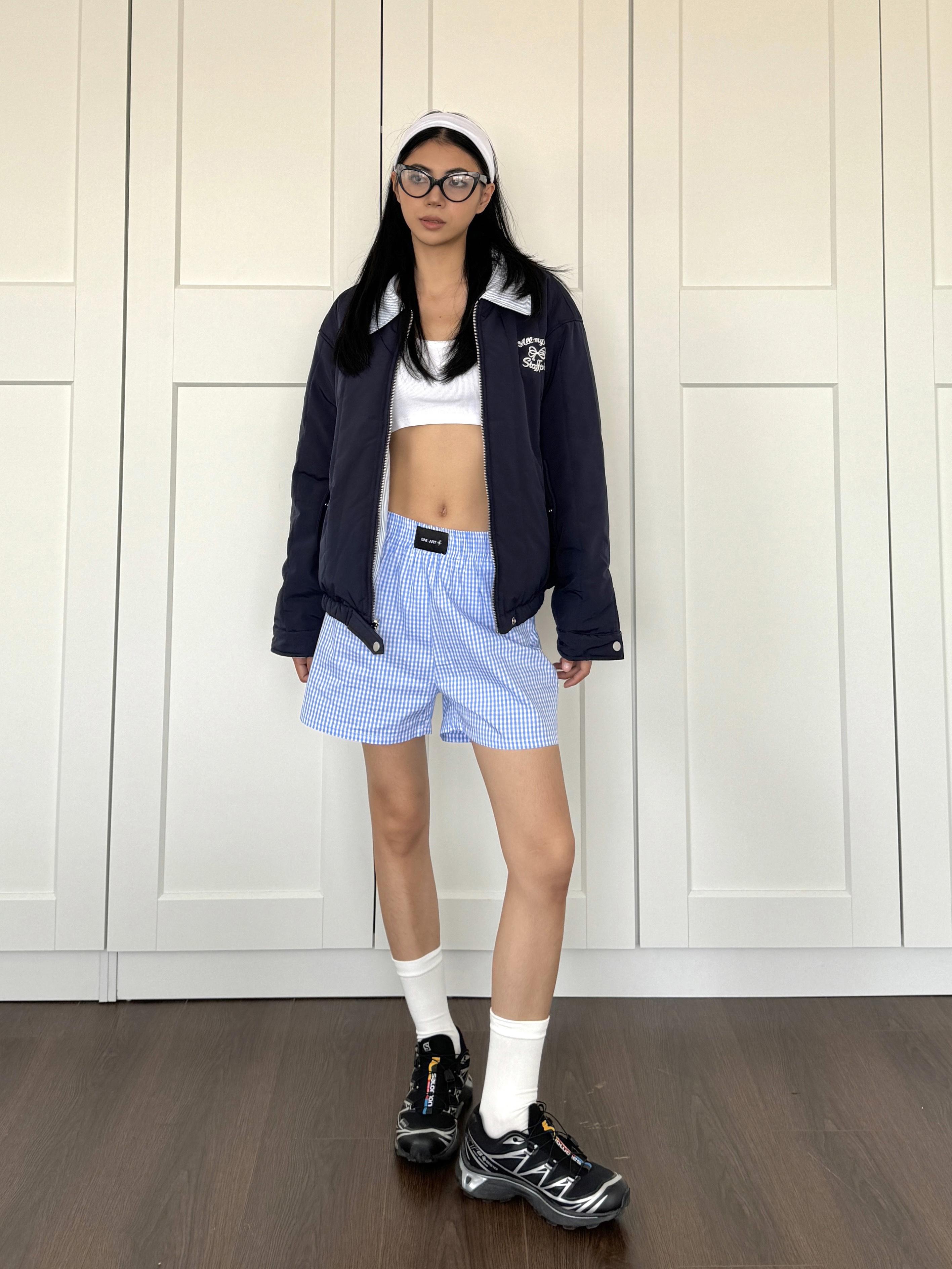 Retro College Striped Reversible Cotton Jacket - Loose Warm Short Coat in American Style for 90s Vintage Fashion