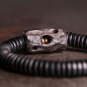 Retro Ebony Wood Bead Circle Bracelet - Stylish Unisex Accessory, Versatile Trendy Jewelry for Men and Women