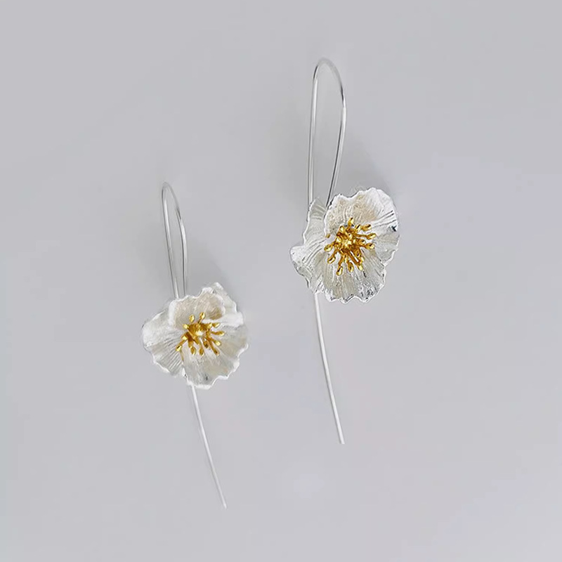 Retro Floral Earrings for Women - Artistic 2025 Design with High-End Light Luxury Appeal