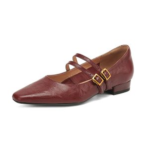 Retro Genuine Leather French Style Low-Cut Mary Jane Shoes for Women - Versatile High-End Square Toe Low-Heeled Footwear