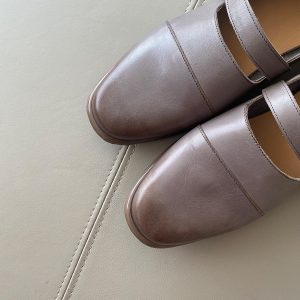 Retro Genuine Leather Mary Jane Shoes for Women, Spring 2025, Flat Low-Heeled Soft Leather Flats, Y2K Vintage Style Footwear