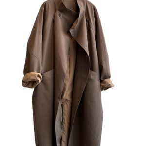 Retro Lapel Single-Button Mid-Length Coat for Women - Elegant Loose British Style Trench Coat for Spring & Autumn 2025