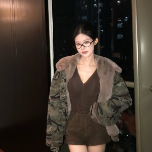 Retro Low-Waist Woolen Shorts for Women - Autumn Winter Slim Fit Casual Pants - Y2K Style Fashion
