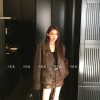 Retro Motorcycle Leather Jacket and PU Leather Skirt Set for Women - Borderless Freedom BF Style Spring Fashion