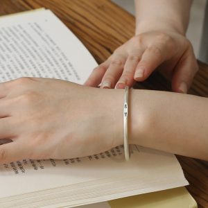 Retro Pure Silver 999 Bracelet for Couples - High-End Joyful Solitude Jewelry Gift