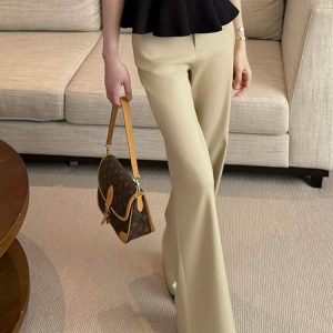 Retro Slim-Fit Wide-Leg Casual Pants for Women - High-End Old Money Style for Summer 2025