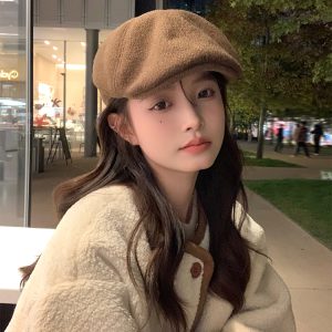 Retro Spicy Girl American Street Style Beret Hat - Women's British Painter Hat for a Trendy Look