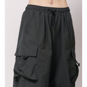 Retro Street Style Cargo Pants for Women - Summer Loose Hip-Hop Casual Straight Leg Trousers