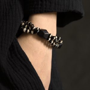 Retro Trendy Versatile Agate Bracelet for Women and Men - Original Design Jewelry, Simple Personalization, Fashion Accessory